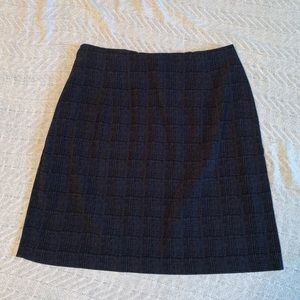 Dark blue plaid skirt